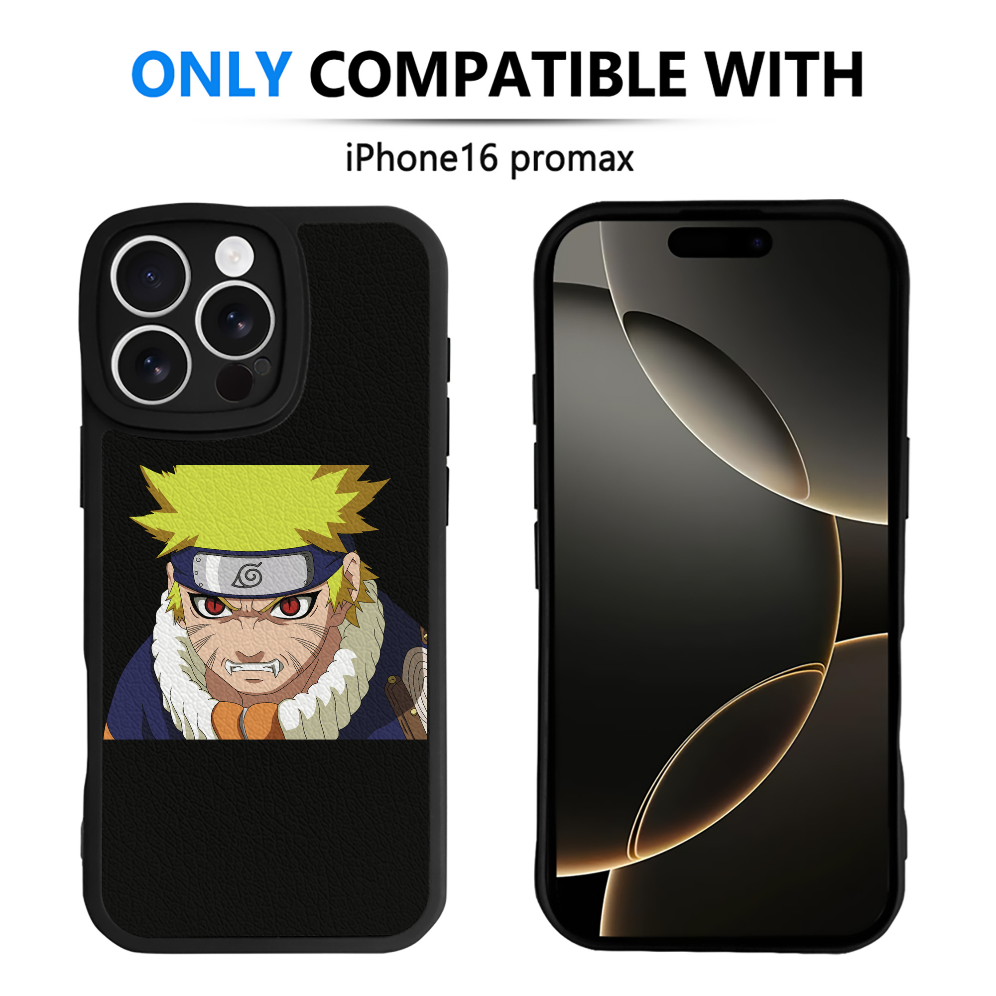 （画像用） NARUTO -ナルト- うずまき ナルト Uzumaki Naruto 【iPhone 16シリーズ対応】シリコンスマホケース（レザー調） 材質：シリコン